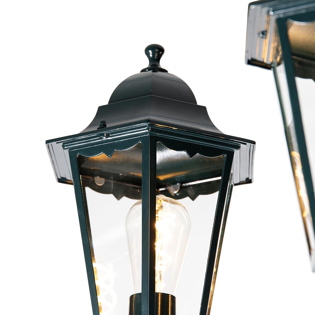 Qazqa Clásico/Antiguo Farol rústico para exterior verde oscuro 3 luces IP44 - New Orleans Aluminio/Vidrio Alargada Adecuado para LED Max. 3 x 60 Watt