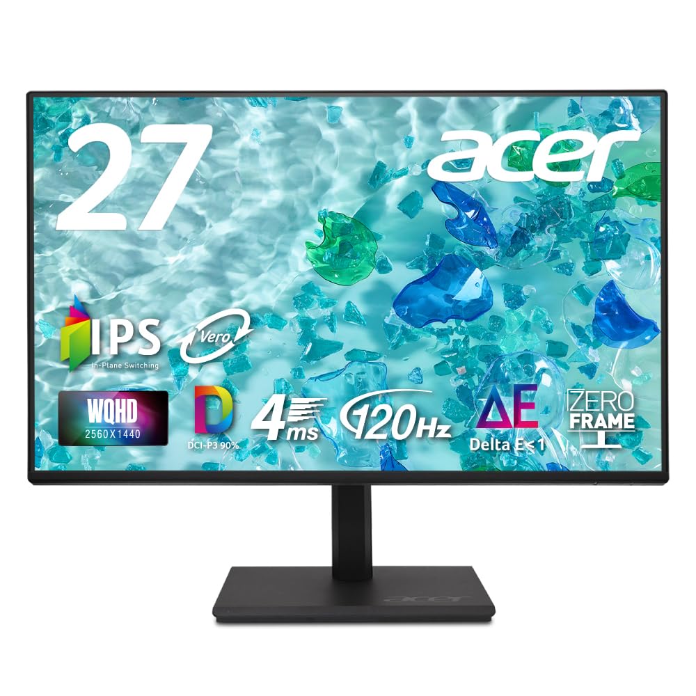 Amazon.co.jp: Acer モニター 27インチ WQHD IPS 非光沢 120Hz 1ms DCI