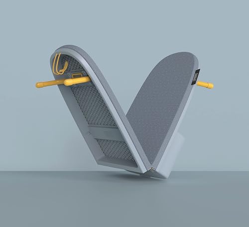 Joseph Joseph Pocket Folding Space-Saving, Compact table-top Ironing Board Regular, Grey/Yellow - 9