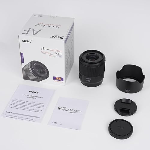 Miniatura 7 de Meike 35mm F2.0 Lente de Enfoque Automático Gran Angular de Montura Completa con Motor de Paso STM Retrato Compatible con Cámaras Sony E Mount A7