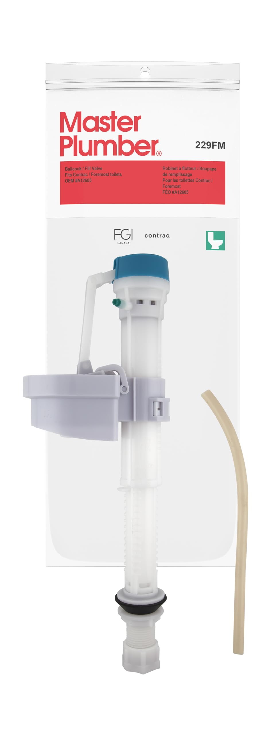 Master Plumber 229FM, Contrac Foremost OEM Toilet Ballcock