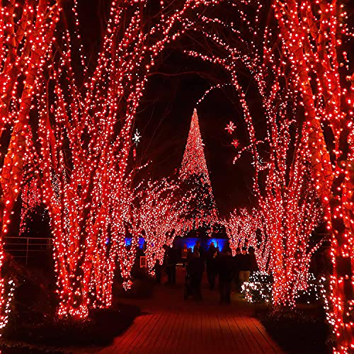 Image of LED String Light 12 Meter with 40 Red LED Bulbs | Copper Wire Fairy Lights for Diwali Decoration, Room Decor, Balcony Decoration, Indoor Outdoor Home Decorative Lighting