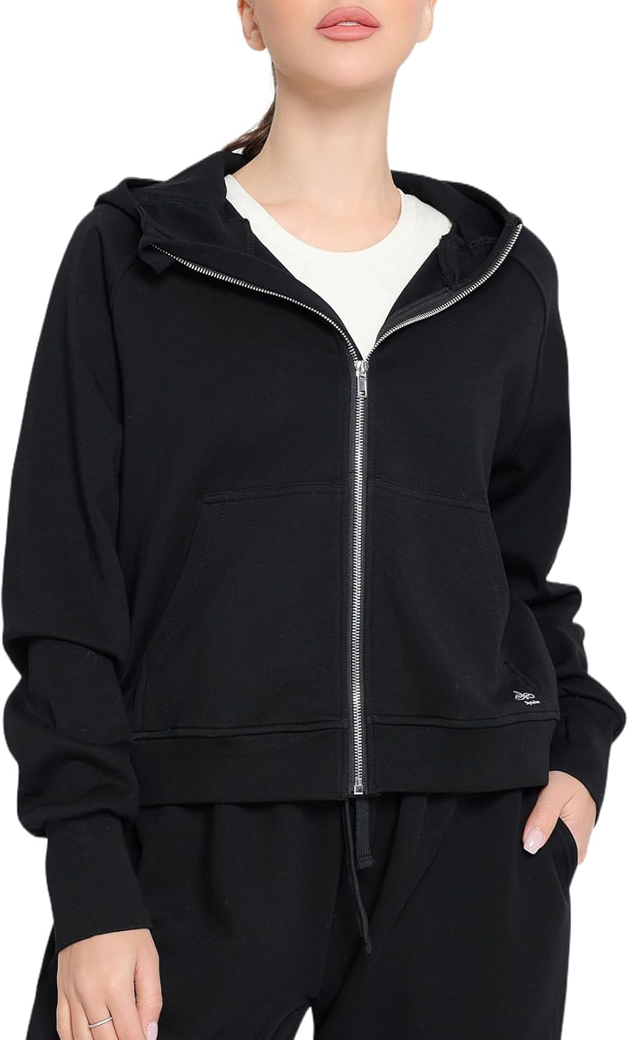 Womens Zip Up Coat Hooded Shirts Full Zip Jackets Sport Coat Spring Tops Fashion Outfits