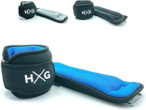 Ankle Weights and Wrist Weights with Adjustable Straps for Fitness Exercises Weighted Ankle Bracelets 0.5kg 1kg 1.5kg (Set 2 Weights) Your home is your gym.