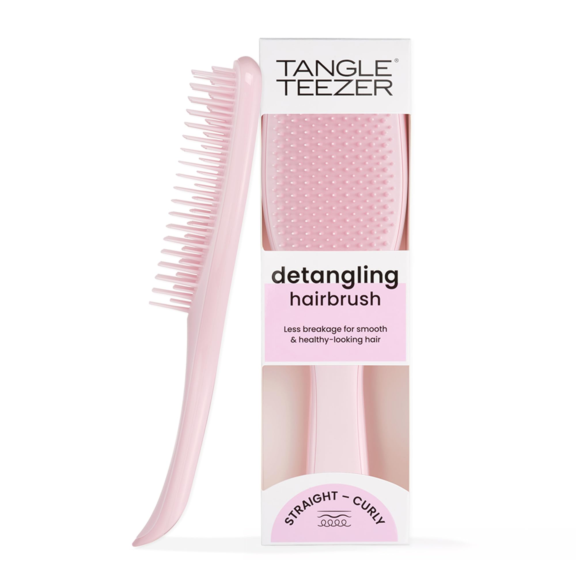 Tangle Teezer Ultimate Detangler Hairbrush - Cepillo Desenredante para Pelo Seco y Mojado - Apto para Todo Tipo de Cabello - Púas de Doble Altura para Menos Rotura y Sin Nudos - Rosa Millennial