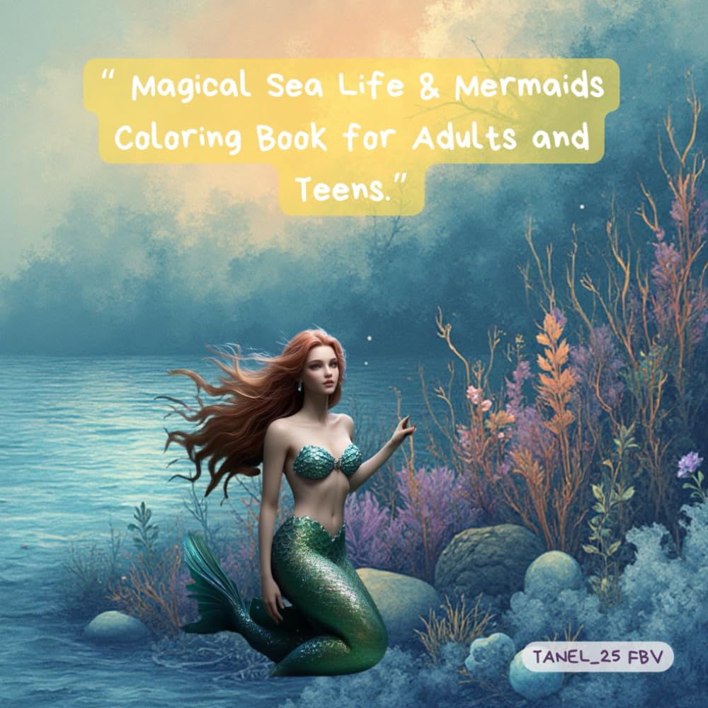 Magical Sea Life & Mermaids Coloring Book for Adults and Teens.: An Enchanting Ocean Fantasy Coloring Adventure with Beautiful Mermaids, Mythical Sea ... Worlds for Relaxation and Stress Relief .