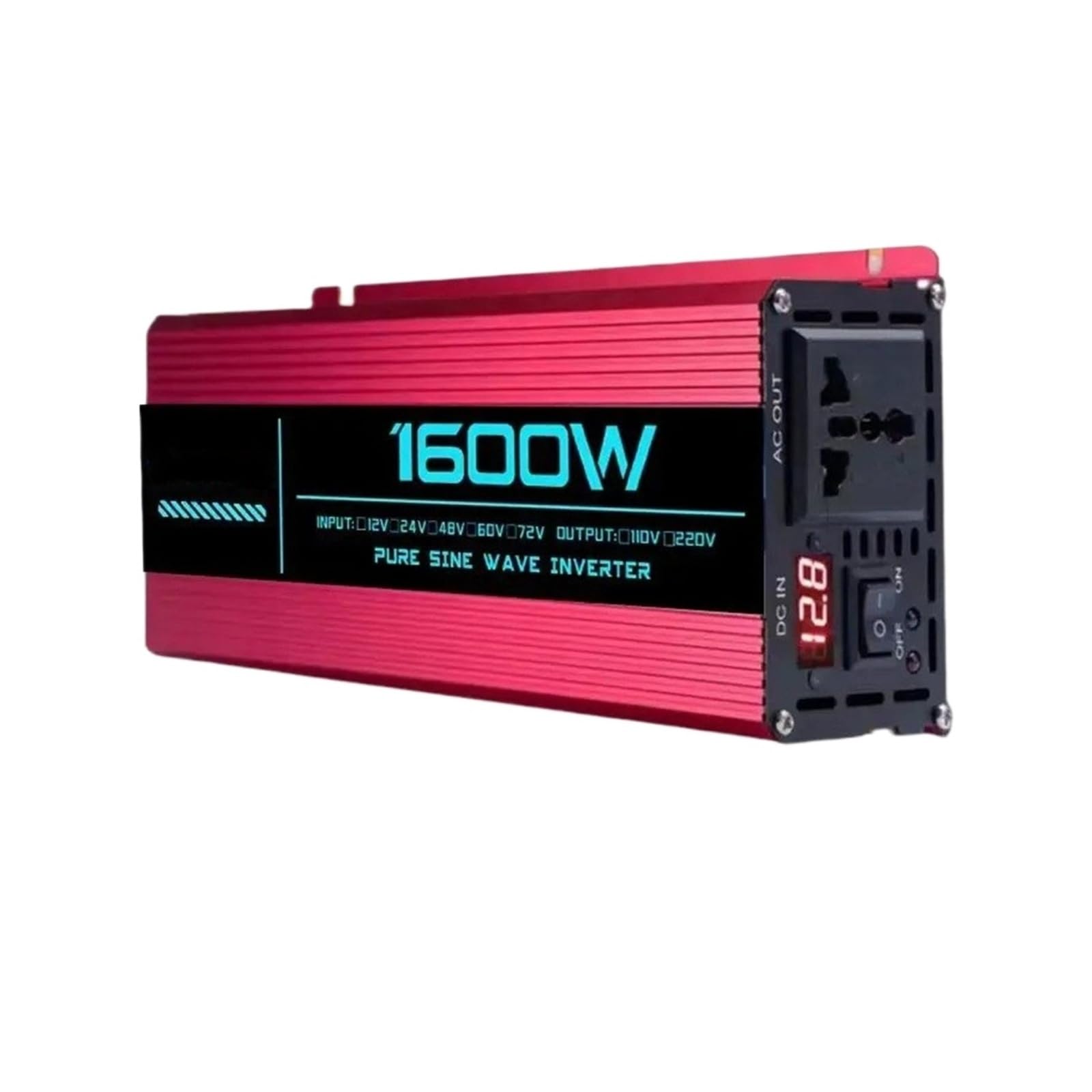 Onda Sinusoidale Convertitore Corrente Onda Sinusoidale Pura DC 12v/24v/48v/60v/72v A AC 110v/220v 6000W 5000W 4000W 3000W 1600W Convertitore Auto Solar Power Inverter(24V,110V 60Hz,1600W)