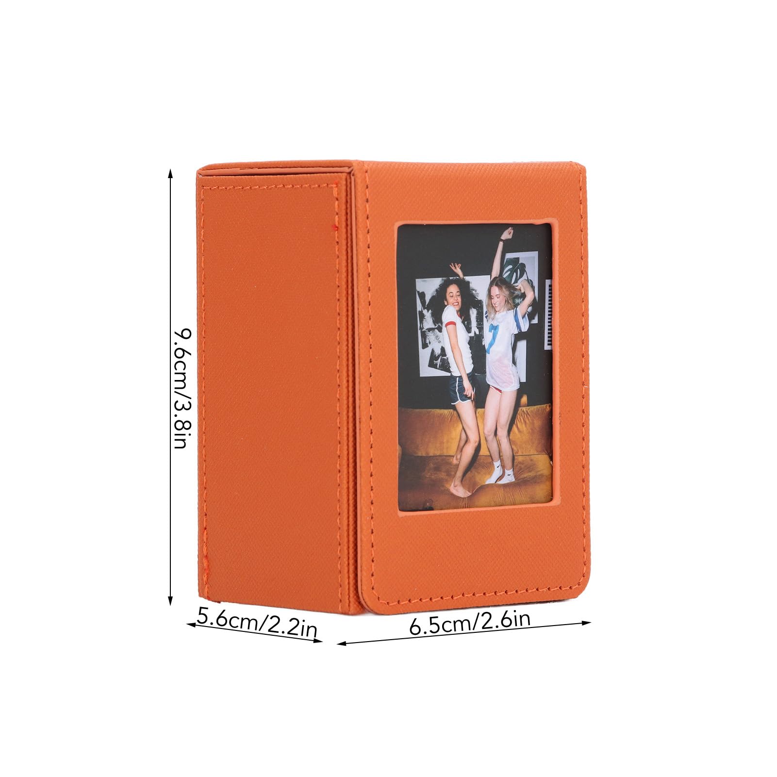 EIMSOAH Picture Holder Storage Case, PVC 50 Sheets Large Capacity 3 Inch Photocard Storage Box, for Photos, Bank Cards, Stamps, Home, Office, Traveling (Brown)