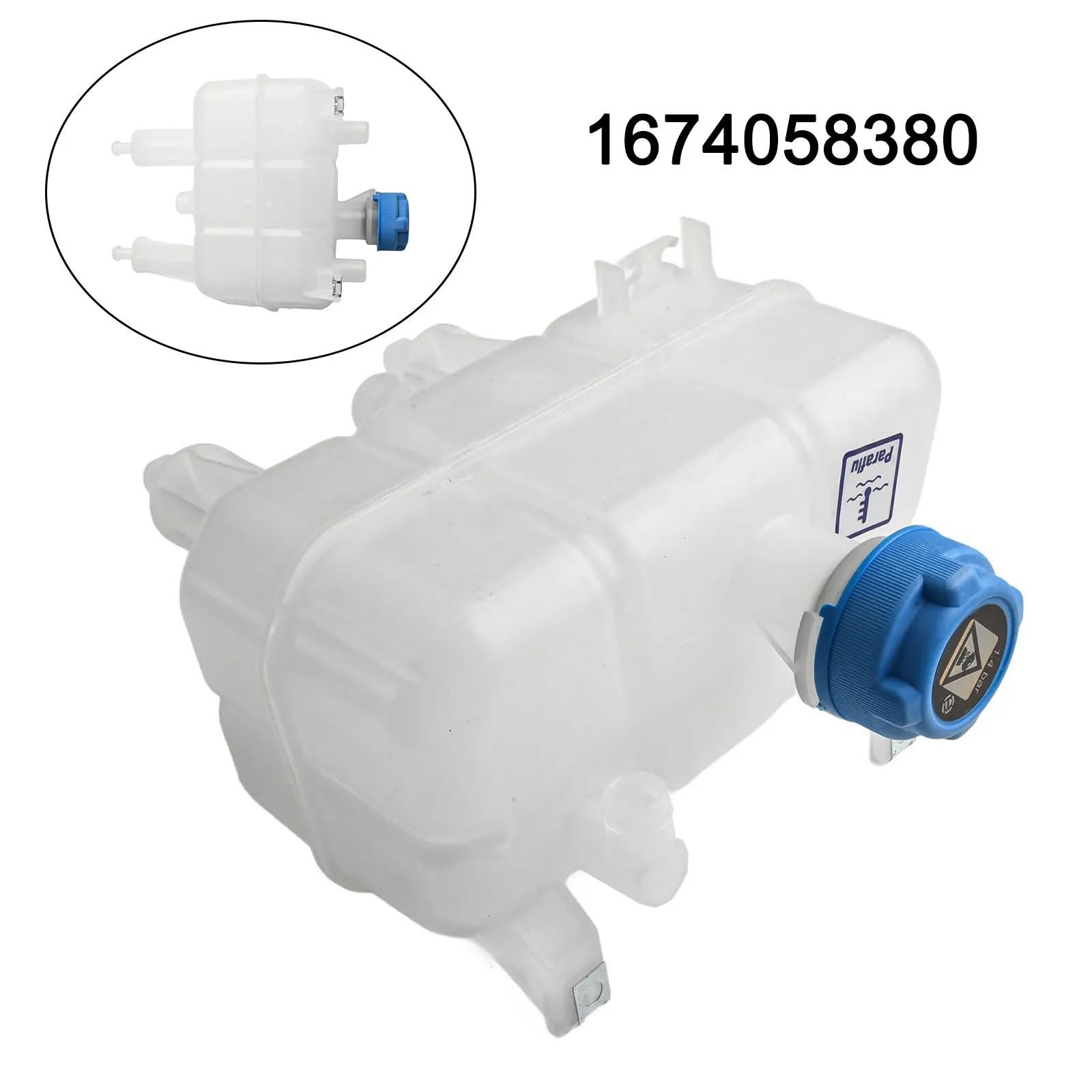Vaschette Liquido Radiatori Compatibile con Citroen per Jumper per Relay 2014-2020 Serbatoio di Espansione Liquido Raffreddamento Motore Dell'auto 1374132080 1374133080 1611966680 1674058380