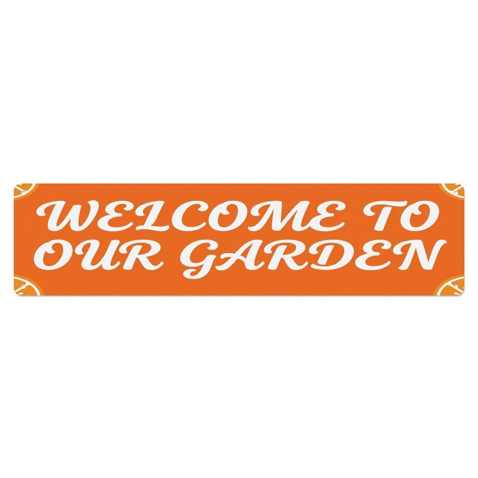 Vintage Welcome to Our Garden Tangerine Dream Metal Tin Sign