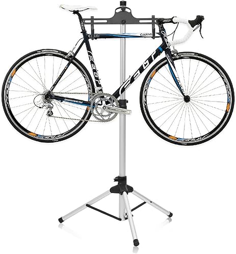 Rishaca Soporte ligero de reparación de bicicletas con diseño de liberación rápida, altura y ángulo ajustables para reparaciones y mantenimiento