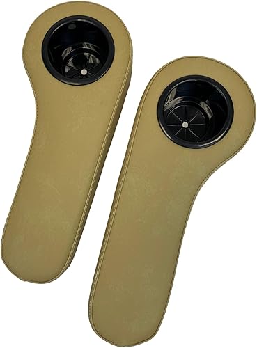 Performance Plus Carts Universal Golf Cart Rear Seat Arm Rest Cushion with Cup Holder - Tan