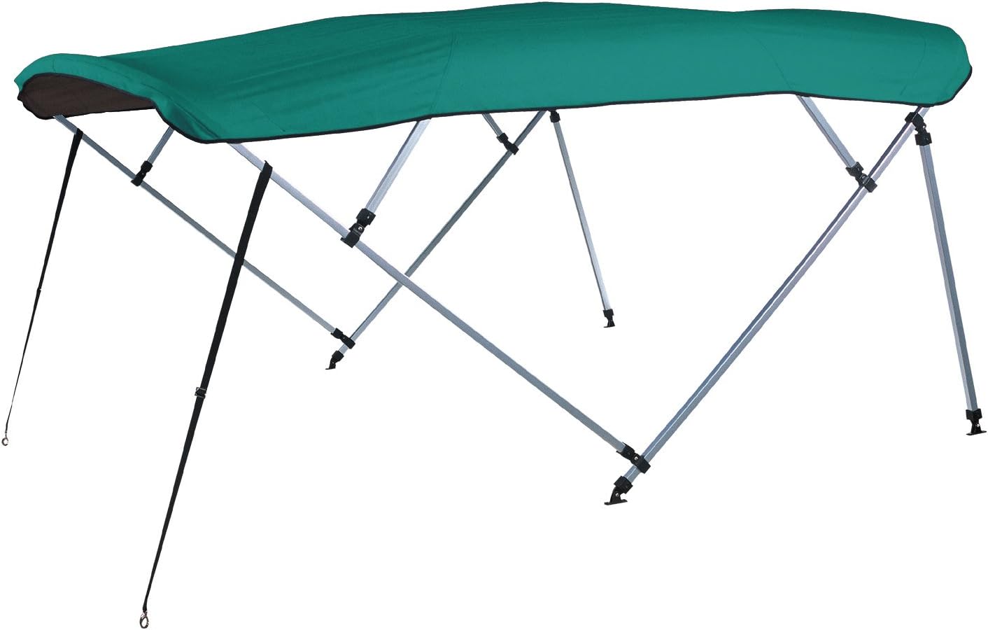 Square Tube Pontoon Bimini Top Kit, Seagrass Green Sunbrella (8'L 48"H