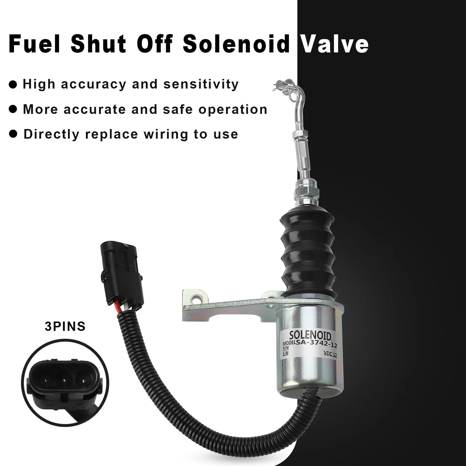 Amazon.com: BLUPOWHT SA-3799-12 Car 12V/24V Fuel Shut off Solenoid