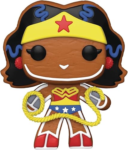 Miniatura 6 de POP DC Holiday - Figura de vinilo de Funko de la Mujer Maravilla de jengibre (paquete con funda protectora de caja compatible), multicolor, 3.75