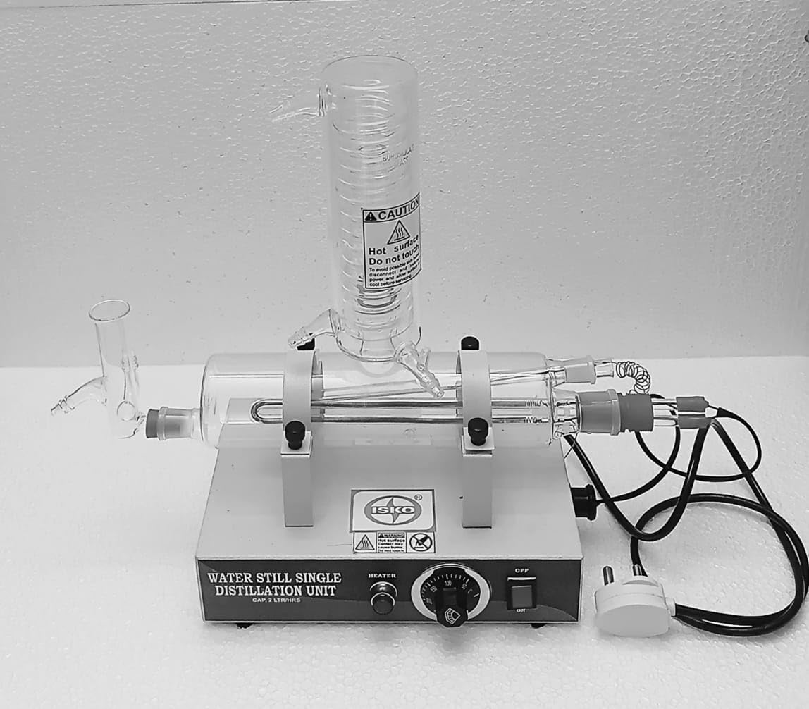 ISKO® water still distillation apparatus 2ltr and 2 ltr/hr single stage (2 ltr)