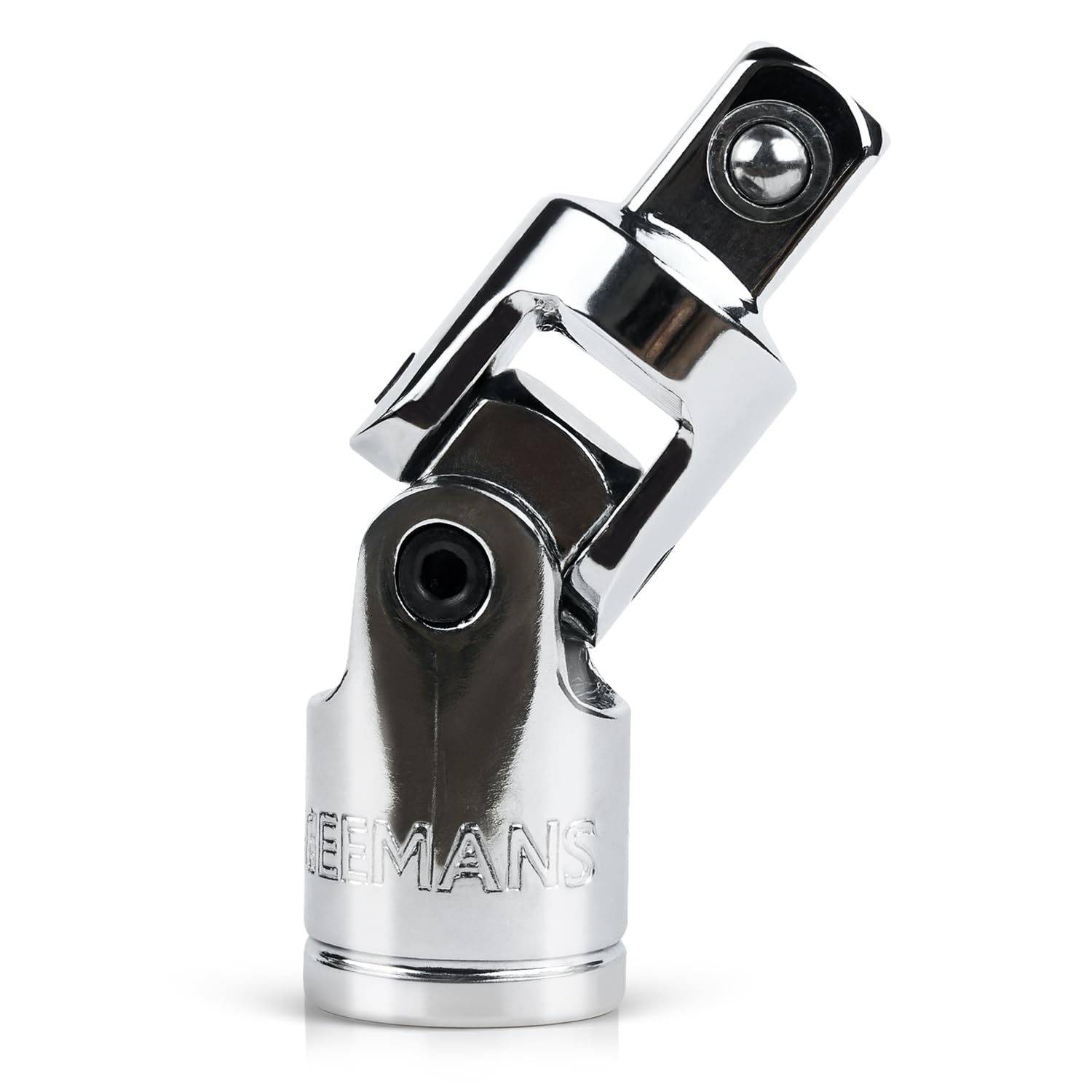 FREEMANS DUJ12 Heavy-Duty 1/2" Flexible Drive Universal Joint - 75mm Length for Socket Wrenches || CR-V Steel with Chrome Finish || For for Socket Set, Machinery Maintenance, Automotive Repair