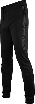 Screenshotbrand Mens Hip Hop Premium Fleece Bottom - Ribbed Wasteband with Drawstring