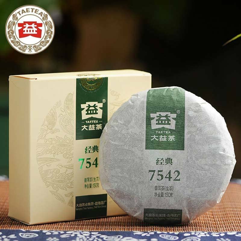 Puerh-Grüntee-Kuchen Dayi Rohes Puer 7542 China Menghai Puer 150g