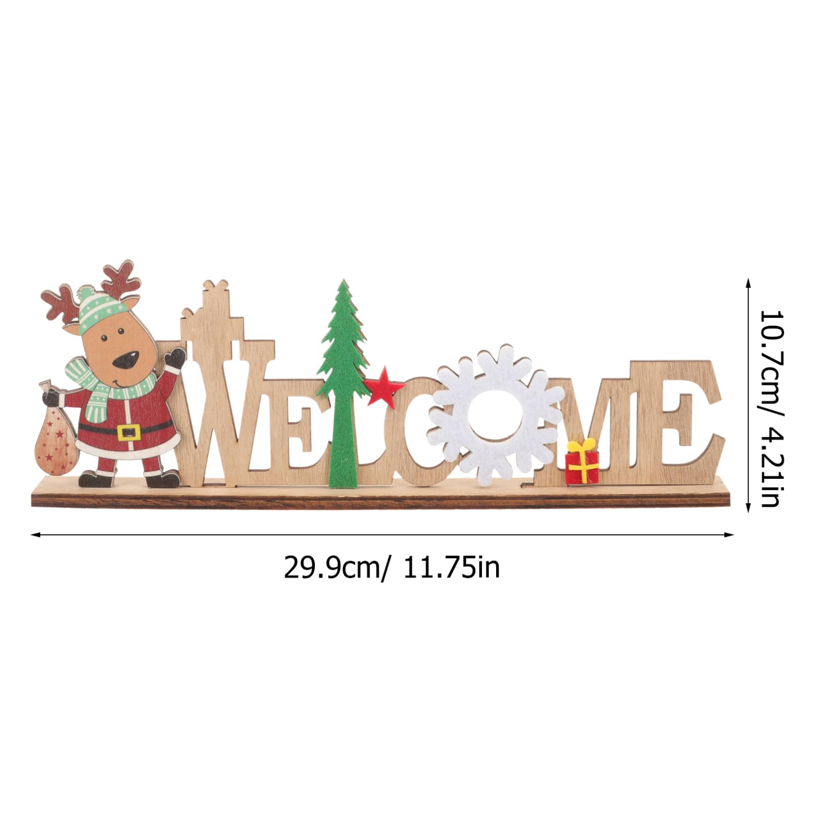 Gatuida 5piezas Decoración Navideña De Madera Para Mesa Letrero De Para y Adornos De Navidad Para