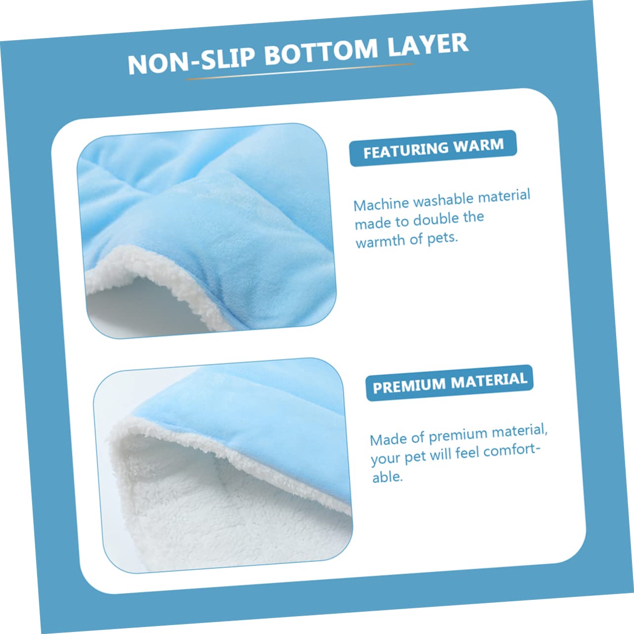 Yardwe All Season Pet Warm Cushion Thickened Sleeping Blanket for Dogs and Cats Lightweight Portable Floor Pad for Cozy Indoor Rest