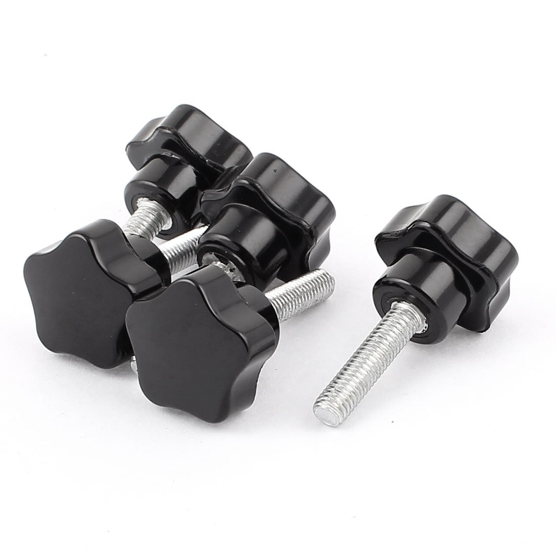 ZHuidjo 5pcs 6mm Male Thread Screw 25mm Dia Star Shaped Head Clamping Knob (SN: 69d 364 3d7 221 350)