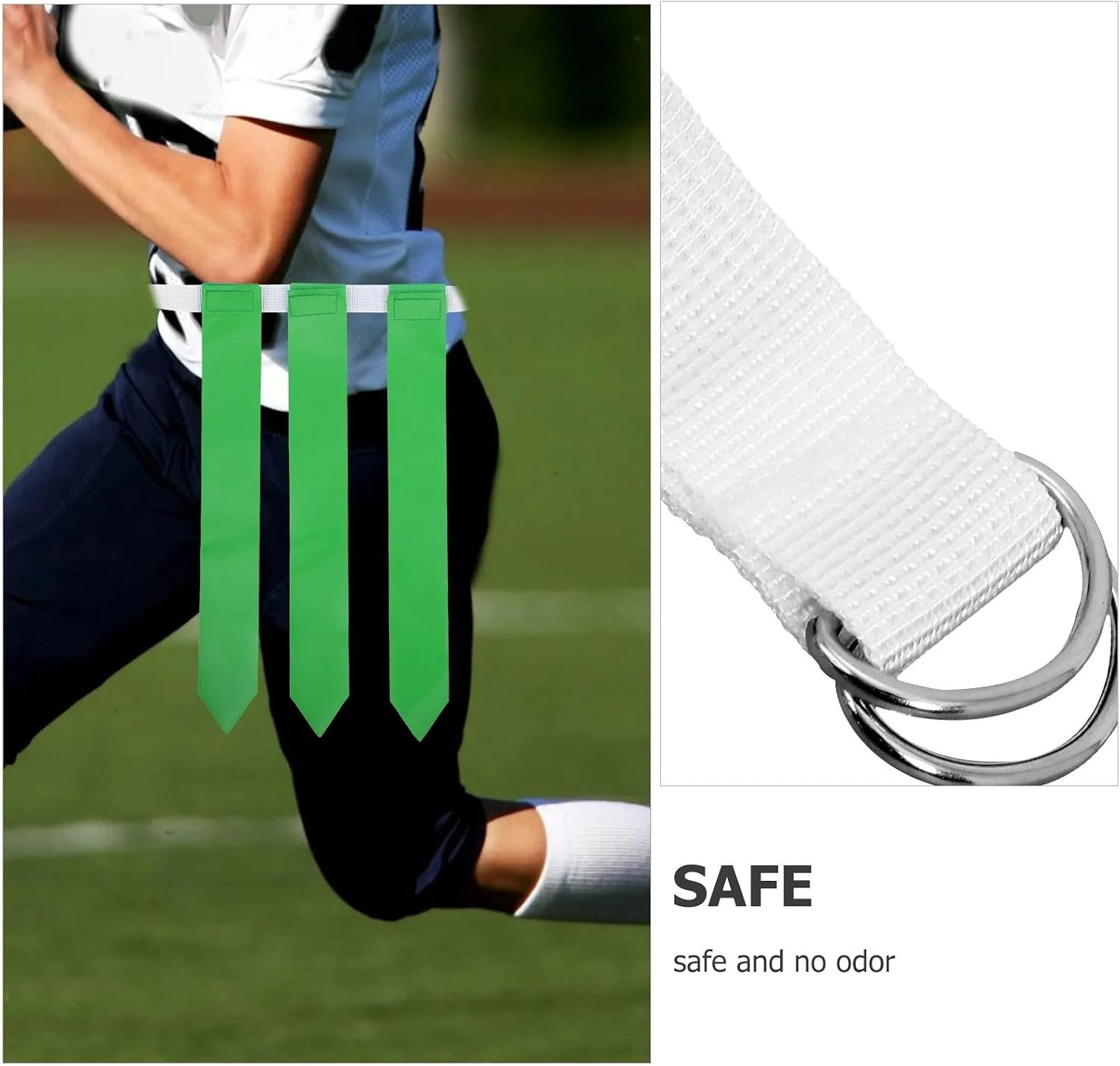 2Pcs Football Flag Belt Rugby Waist Flags Adjustable Training Equipment Outdoor Sports Gear