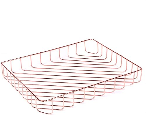 Fvstar Organizador de archivos de color oro rosa para escritorio, bandejas organizadoras de papel de escritorio de gran capacidad, organizador de