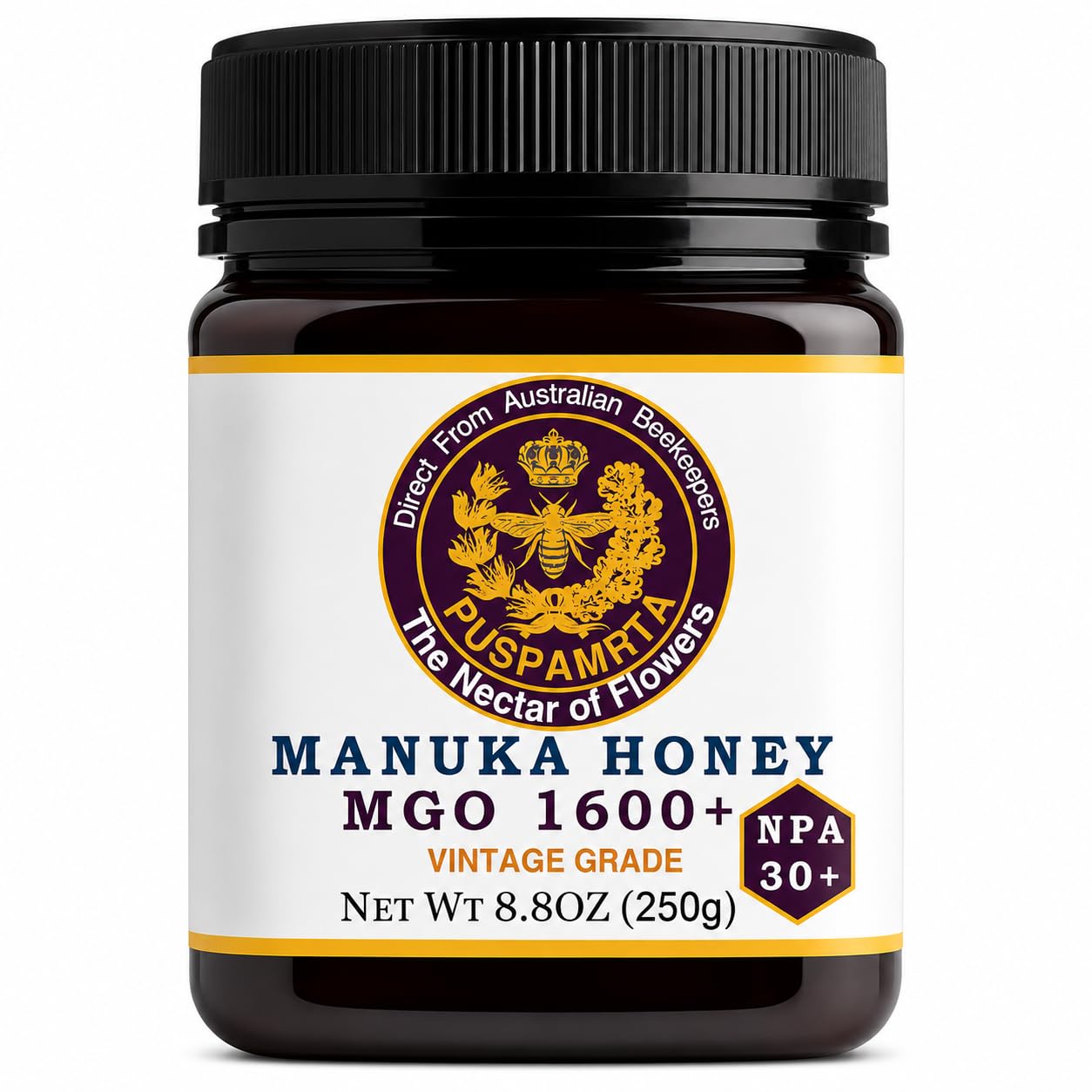 Puspamrta Australischer Manuka Rohhonig MGO 1600+ NPA 30+ 250g