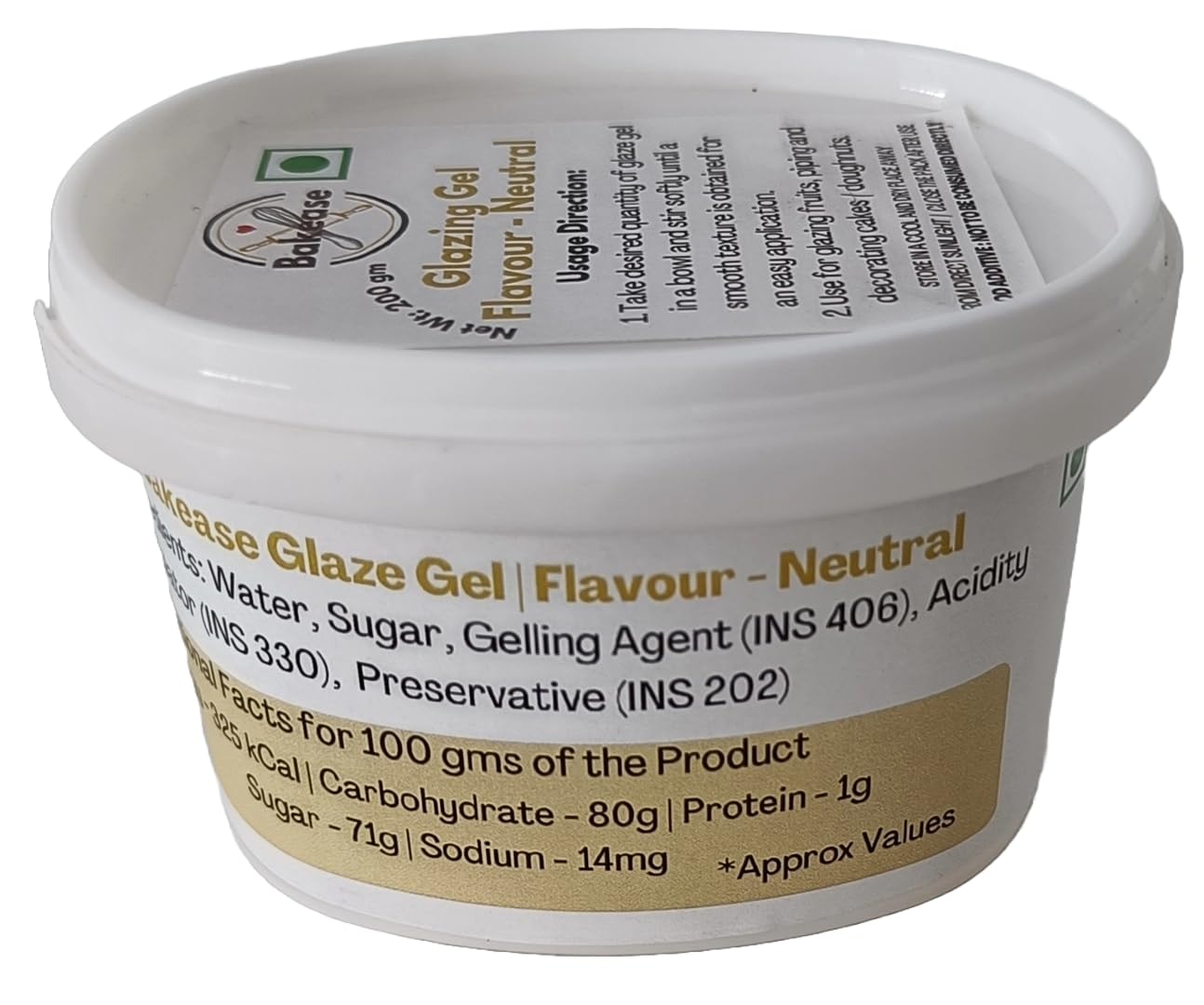 Bakease Glaze Gel | Flavour Neutral | for Cake Topping | 200gm