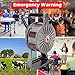 Vixen Horns Air Raid Hand Crank Siren, Loud Heavy Duty Tornado Siren with Base/Table Mount, Fire Air-raid Alarm, Warning Construction Air Horn VXS-1200M