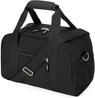 Searock 14 inch Small Gym Bag for Men & Women, Mini Duffle Bag for Travel Sports, Lightweight Carry On Duffel Bag, Black