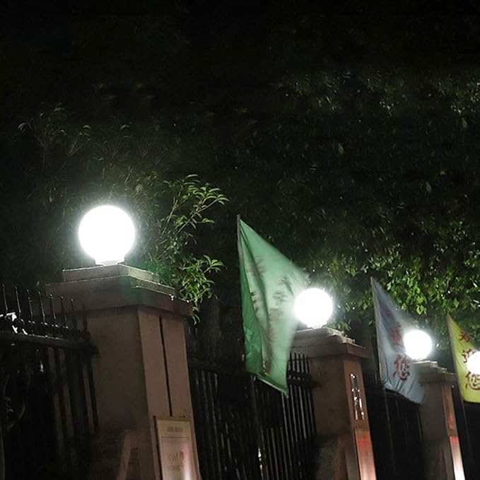 Generic Ball Shape Decoration Lamp Post Light Fixture Community Fence Courtyard Lights Villa Garden Outdoor Light Lamp Park Landscape Outdoor Post Lantern AC Waterproof Energy Saving Lamp photo 2