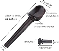 Vista 2 de Juego de clavijas de afinación para violín de ébano de 5 piezas para 4/4 violín de repuesto