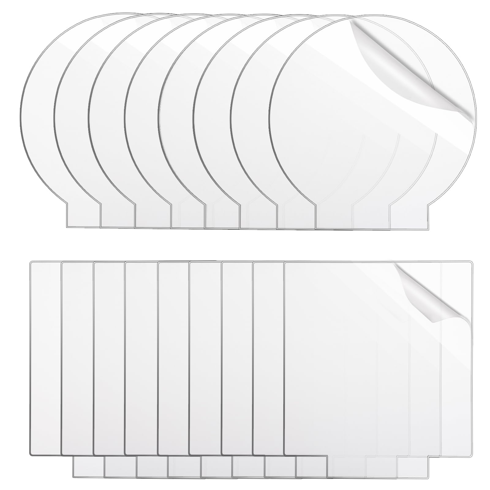 36 Pcs 2 mm Acrylic Blanks for LED Light Base Clear Acrylic Sheet Plastic Cast Square Round Acrylic Panel Sign Blank with Protective Film for Table Signs DIY Display Projects Craft(Square, Round)