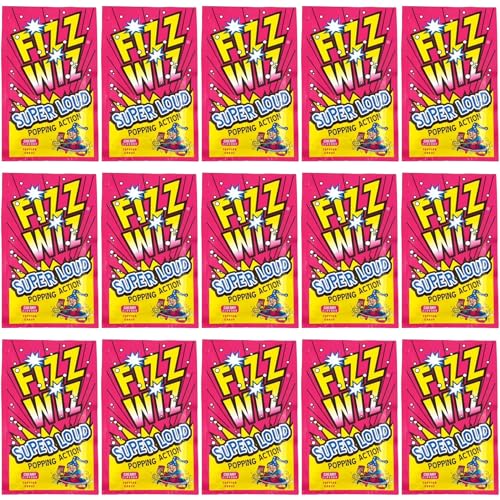Fizz Wiz Popping Candy Cherry - 15 Packets of 5g Each - Fun and Exciting Popping Sensation - Great for Parties