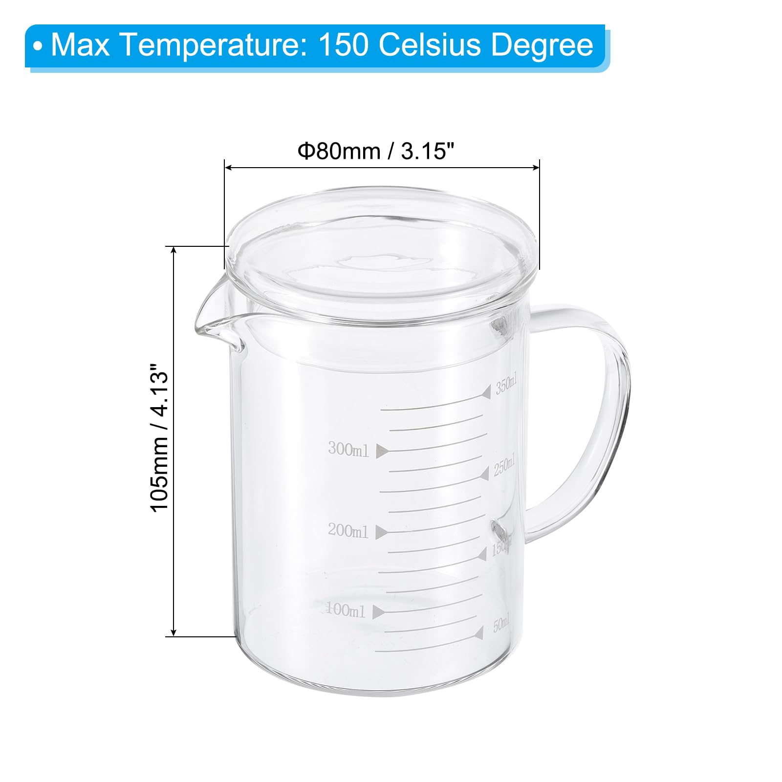 Patikil 350ml Glass Measuring Cup - Image 2