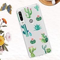 Vista 6 de Funda de teléfono para Moto One Action Case/Moto P40 Power para niñas y mujeres, TPU suave y transparente a prueba de golpes, funda protectora