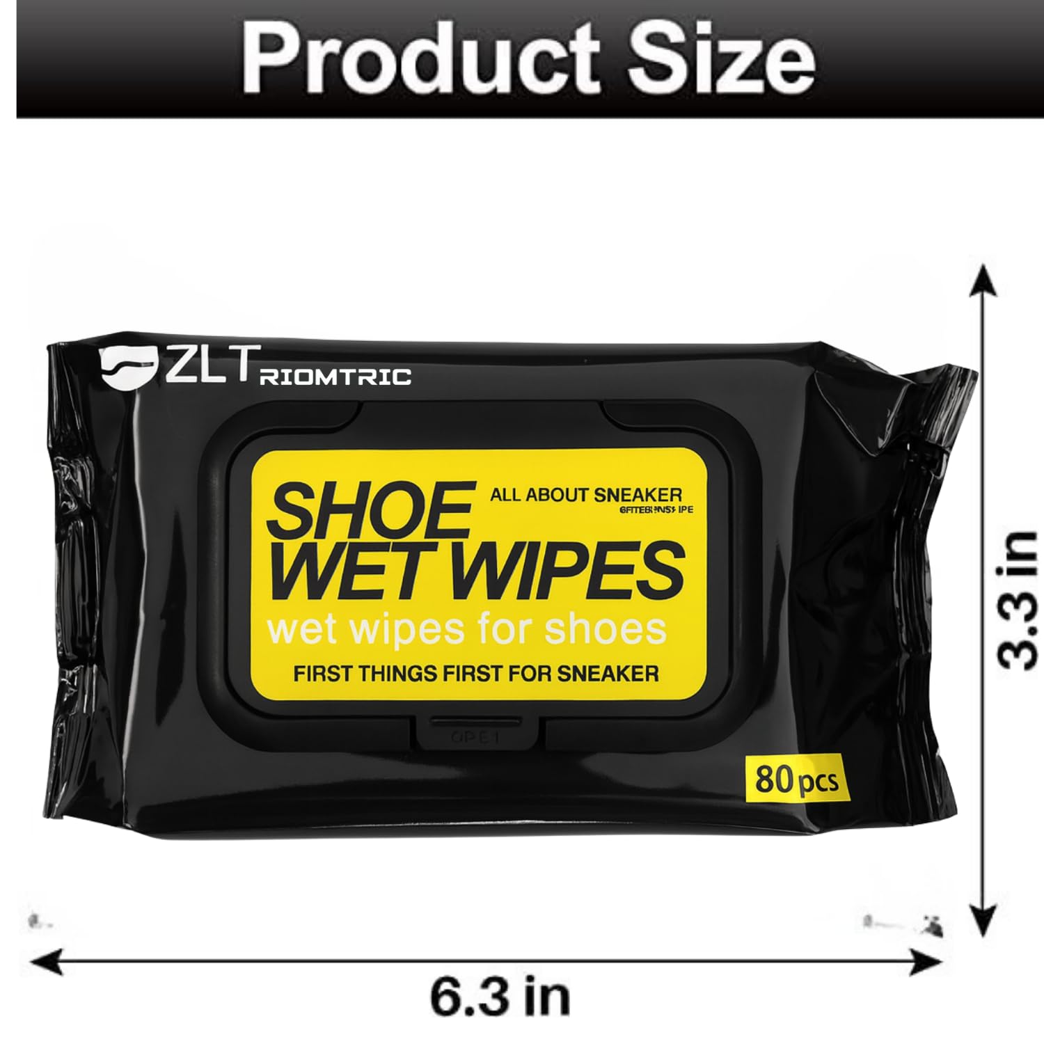 RIOMTRIC Shoe Wipes (80 + 80 Wipes) Sneaker Wipes Instant Sneaker Cleaner Shoe Cleaning Wipes for Shoes Quick Remove Dirt Stain Shoe Cleaner Wipes Shoe Wipes 3