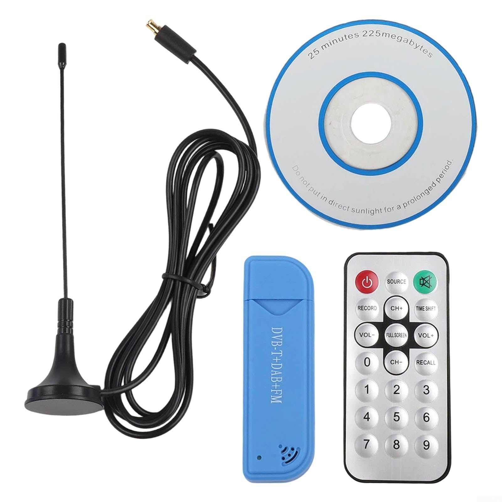 RTL2832U R828D USB 2.0 Digitaler TV-Tuner-Empfänger mit Antenne zum Scannen von Wetterüberwachung, FM AM-Dsb LSB CW