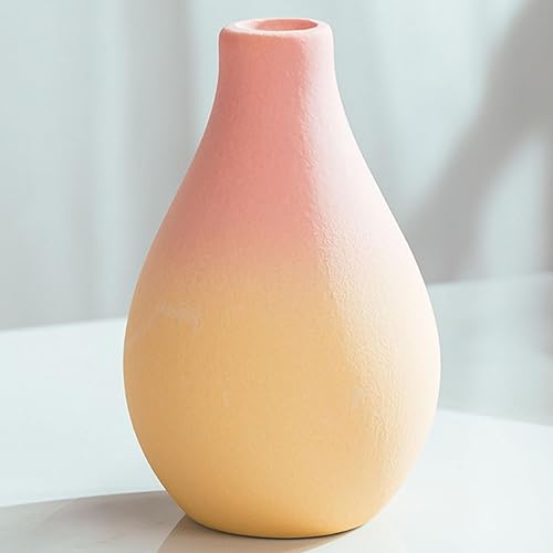 Jarrón de cerámica para decoración moderna de jarrones de cerámica para sala de estar, jarrón minimalista de color, jarrón bohemio, el mejor regalo,