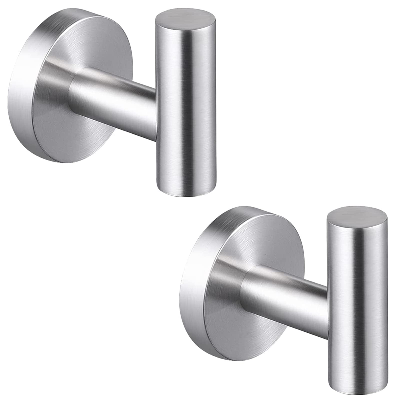 Gancio Doppio Porta Asciugamani In Acciaio Inox 304 Per Bagno - Design Lucido A Muro, Antiruggine, Viti Incluse