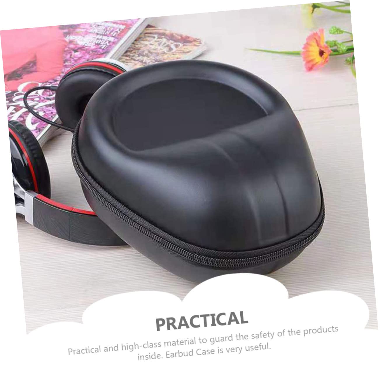 OSALADI 3pezzi Custodia Rigida Per Auricolari Con Cerniera Borsa Da Viaggio Per Accessori Elettronici Compatta e Resistente Eva Organizer Per Cuffie e Cavi Perfetta Per Trasporto e