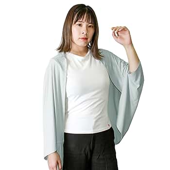 Amazon | [BODYRAISER] 接触冷感 カーディガン 冷感 ポンチョ