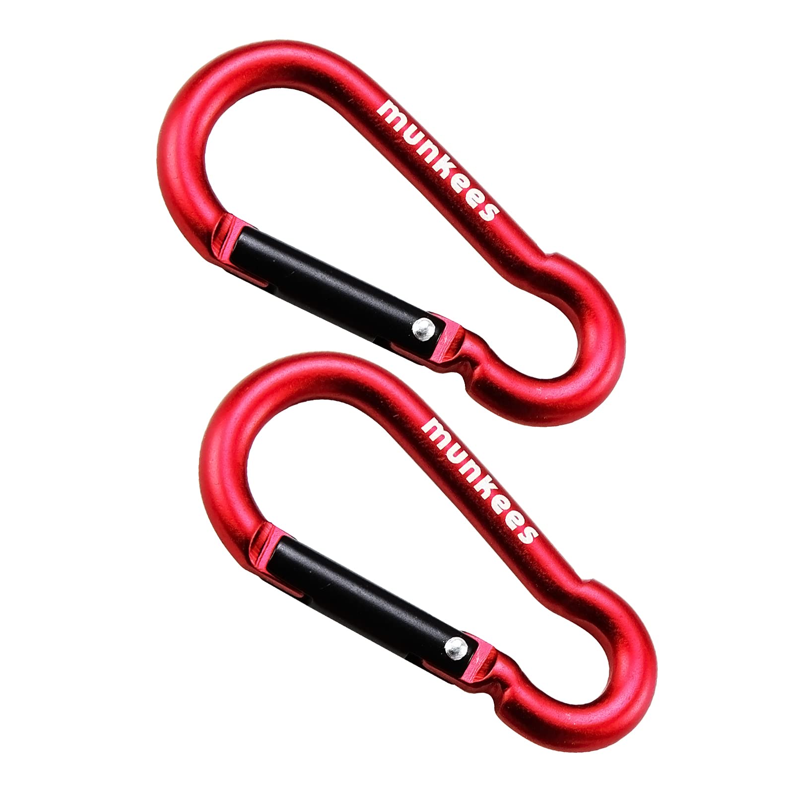 2-Pack 8-Shaped Carabiner Clips Keychain, Spring Snap Caribeener, Aluminum Buckle Hook Accessories