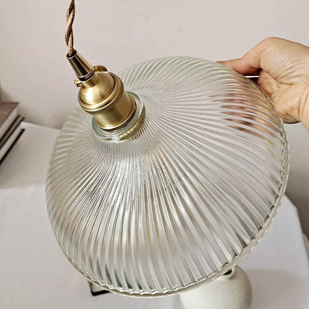 Cały miedziany mały żyrandol, lampy retro oświetlenie szkła przemysłowe retro lampka wisząca, 1 światło przemysłowe wyposażenie oświetleniowe z odcieniem szklanym, regulowana wysokość