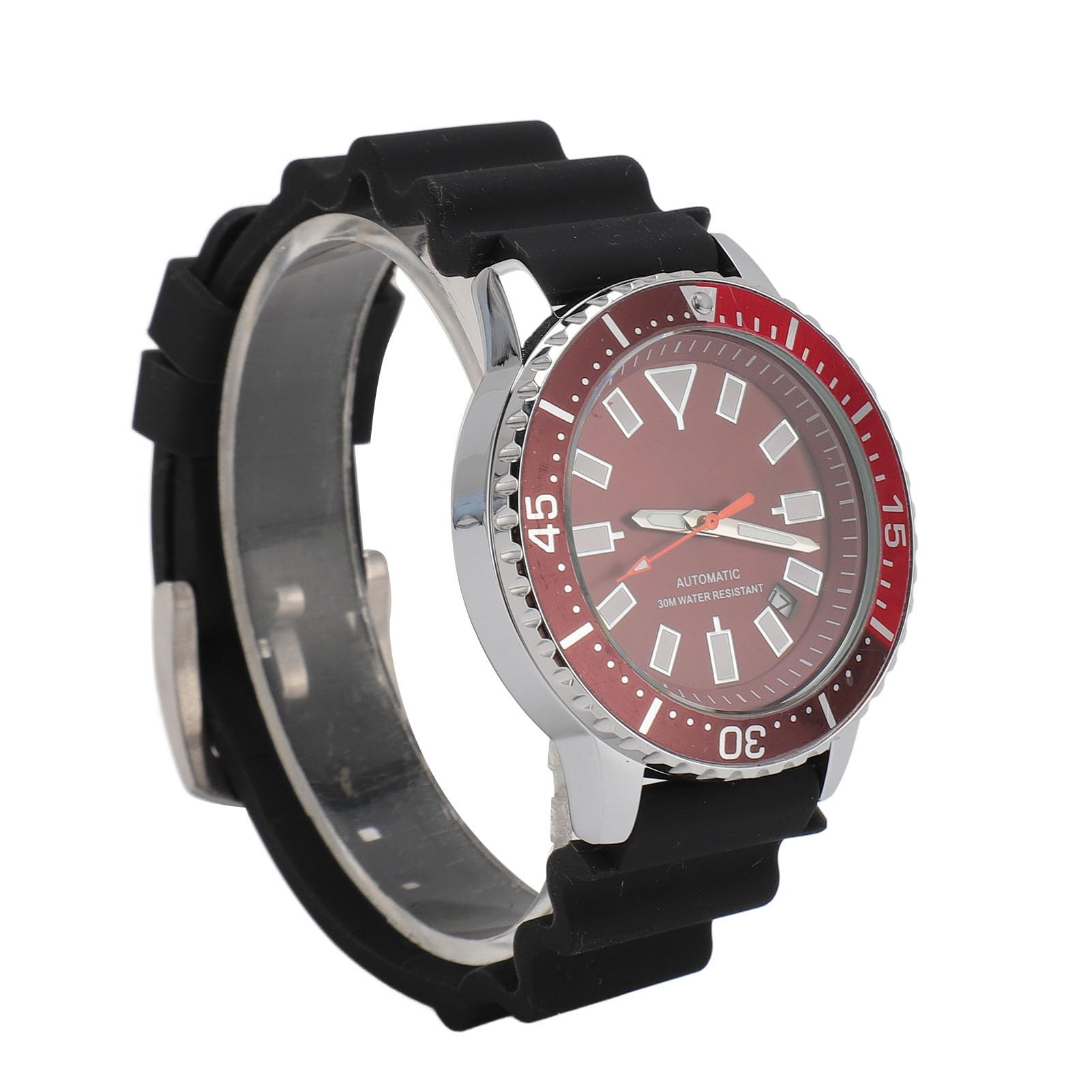 Reloj Analógico de Cuerda Automática para Hombre, Indicador Luminoso de Fecha, Relojes de Aleación de Lujo con Esfera Grande para Año Nuevo y Navidad