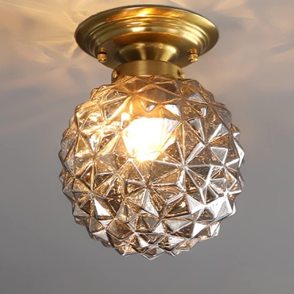 LYMSXAZOU Semi Flush Mount Ceiling Light Nordic for Aisle Corridor Entrance Balcony Bedroom Lamp Kitchen Hanging Lamp(Anthracite)