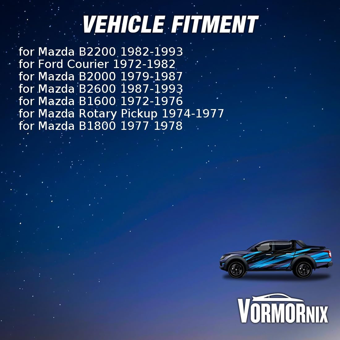 Front Upper Suspension Control Arm Shaft Kit for Ford Courier 1972 1973 1974 1975 1976 1977 1978-1982 for Mazda B1600,B1800,B2000,B2200 1972-1993 Replacement 22334411 2Piece