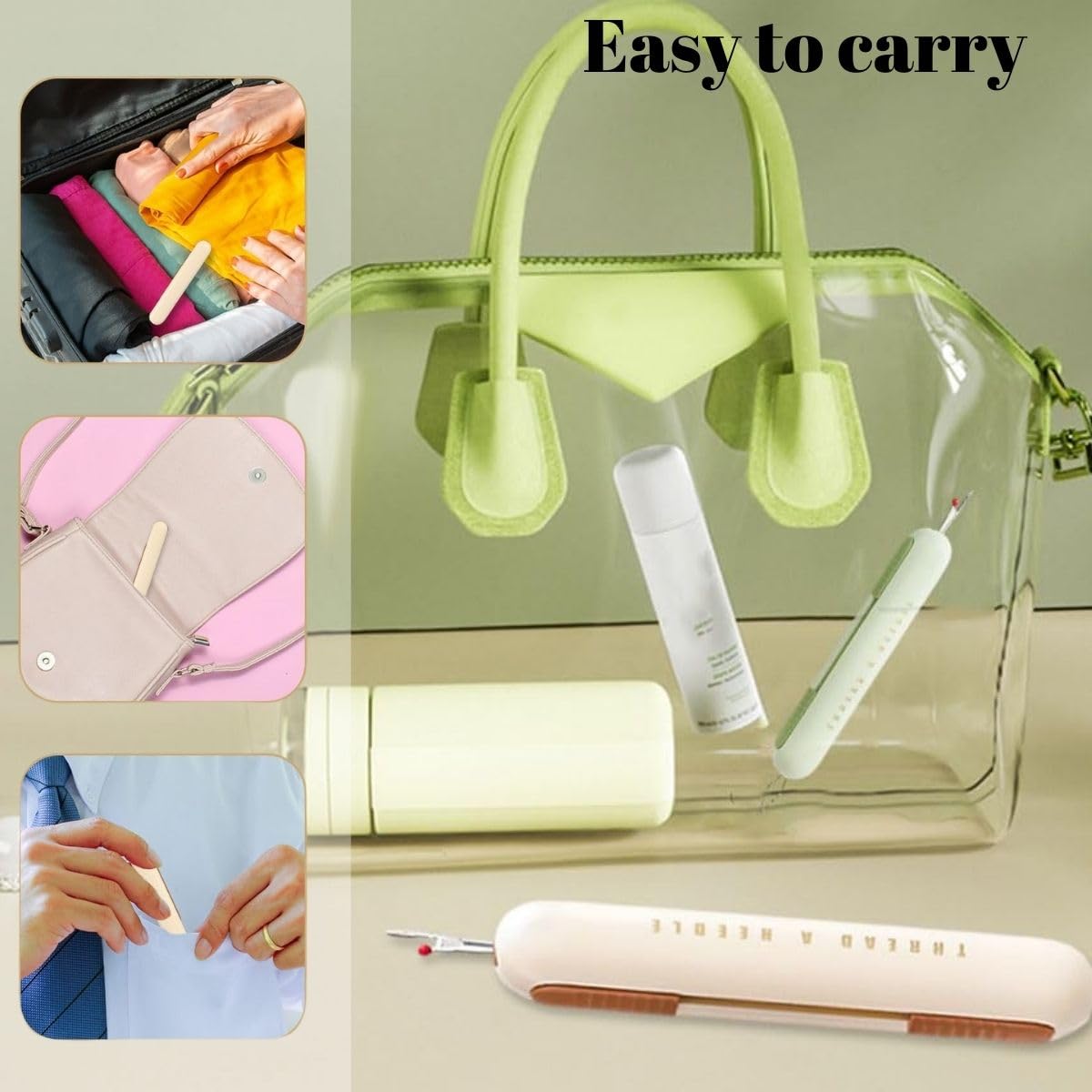 2 in-1 Needle Threaders Seam Ripper 2024 New, Upgraded Seam Ripper Tools, Stretchable Remover Needle Threading (1Pcs Green) 1
